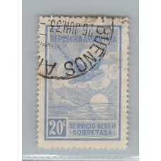 ARGENTINA 1928 GJ 640 ESTAMPILLA CON VARIEDAD ACENTO EN LA 